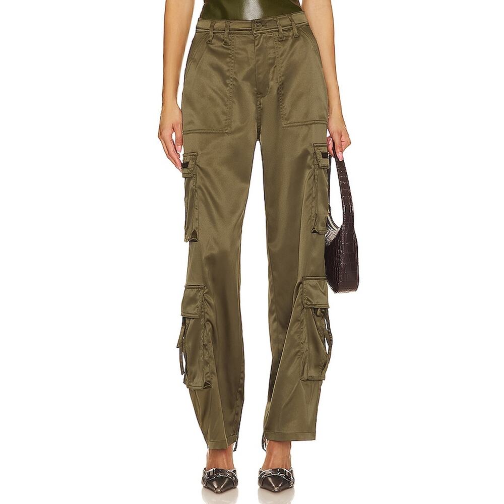Blank Nyc 'Franklin' Green Polyester Cargo Pant Size 25